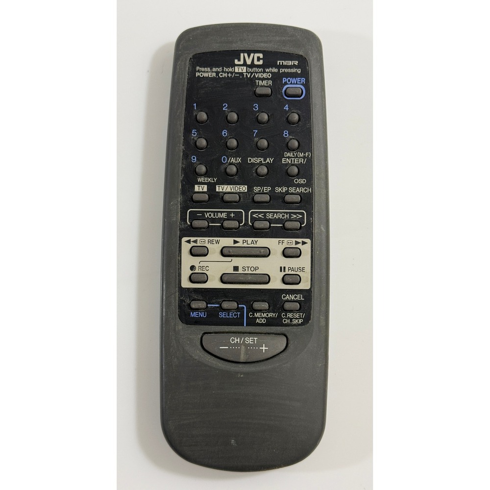 JVC Remote Control Gray MBR VCR TV Replacement Multi Brand